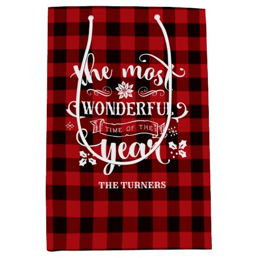 1年の最も素晴らしい時間をシックにモノグラム ミディアムペーパーバッグ (正面)