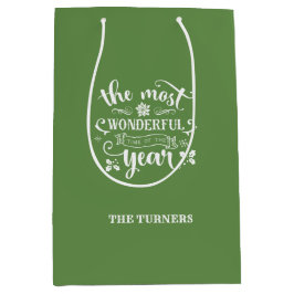 1年の最も素晴らしい時間をシックにモノグラム ミディアムペーパーバッグ