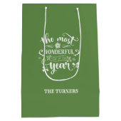 1年の最も素晴らしい時間をシックにモノグラム ミディアムペーパーバッグ (裏面)