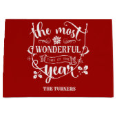 1年の最も素晴らしい時間をシックにモノグラム ラージペーパーバッグ (正面)