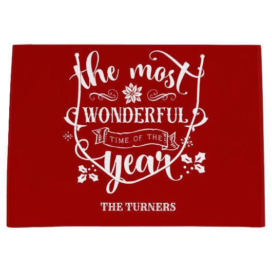 1年の最も素晴らしい時間をシックにモノグラム ラージペーパーバッグ (正面)