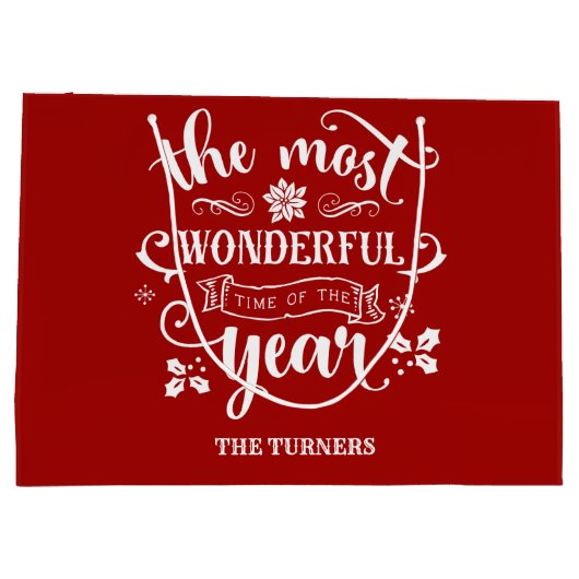 1年の最も素晴らしい時間をシックにモノグラム ラージペーパーバッグ (裏面)