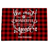 1年の最も素晴らしい時間をシックにモノグラム ラージペーパーバッグ (正面)