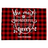 1年の最も素晴らしい時間をシックにモノグラム ラージペーパーバッグ (裏面)