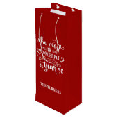 1年の最も素晴らしい時間をシックにモノグラム ワインギフトバッグ (裏面アングル)