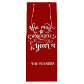 1年の最も素晴らしい時間をシックにモノグラム ワインギフトバッグ (裏面)