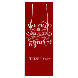 1年の最も素晴らしい時間をシックにモノグラム ワインギフトバッグ