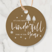 1年の最も素晴らしい時間クラフトクリスマス フェイバータグ (正面)