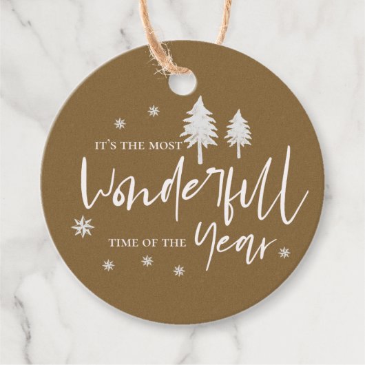 1年の最も素晴らしい時間クラフトクリスマス フェイバータグ (正面)