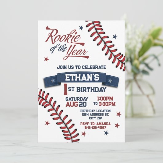 1年の最初の誕生日の招待状のルーキー 招待状 (スタンド正面)