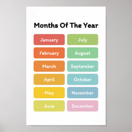 1年の月を学ぶ ポスター