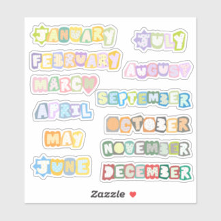 1年の月 ジャーナルステッカー シール