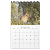 1年の深紅色 カレンダー (2月 2026)