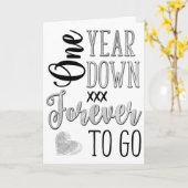 1年の記念日、1年を永遠に下る カード (黄色い花)