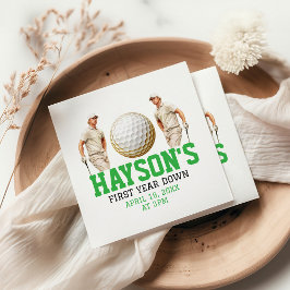 1年も下がってゴルフだ！誕生日パーティー スタンダードカクテルナプキン