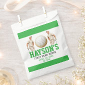 1年も下がってゴルフだ!誕生日パーティー フェイバーバッグ (クリップ留めされた状態)