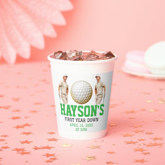 1年も下がってゴルフだ！誕生日パーティー 紙コップ (インサイチュ)