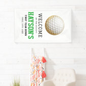 1年も下がってゴルフだ！1回目の誕生日へようこそ 横断幕 (インサイチュ)