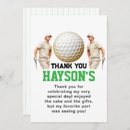 1年も下がってゴルフだ！1歳 サンキューカード