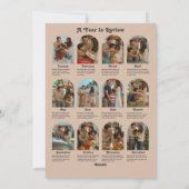 1年を振り返る12枚の写真コラージュ レトロなホリデーシーズン シーズンカード (裏面)