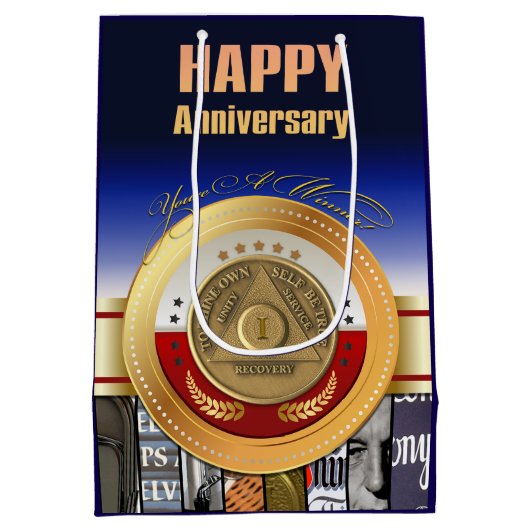 1年オウム記念金あなたはA優勝者の賞 ミディアムペーパーバッグ (裏面)