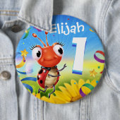1年カスタム誕生日バッジLittle Ladybug範囲 缶バッジ (インサイチュ)