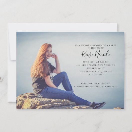 1年パノラはっきりしたム卒業記念パーティー発表 招待状 (裏面)