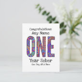 1年パーソナライズされたの地味オウムアニバーサリーカード (スタンド正面)