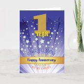 1年リカバリ記念日はっきりした数値 カード (正面)