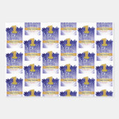 1年リカバリ記念日はっきりした数値 ラッピングペーパーシート (正面)