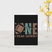 1年下りサッカー恋人ファースト誕生日ボーイパ カード (黄色い花)