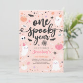 1年不気味かわいいハロウィーン幽霊1歳 招待状 (スタンド正面)