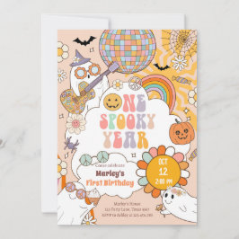 1年不気味レトロハロウィーン初誕生日 招待状