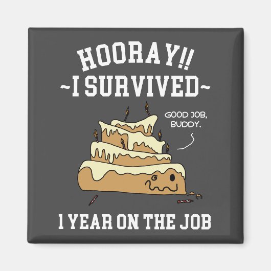 1年創業1周年 マグネット (正面)