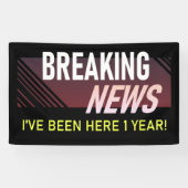 1年勤続記念日1回目の社員評価 横断幕 (横)