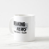 1年勤続記念 社員 コーヒーマグカップ (正面左)