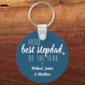 1年最高のの義父に投票…青キーチェーン キーホルダー (正面)