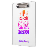 1年生おもしろいの学校のギフトパーソナライズされた品 クリップボード (左)