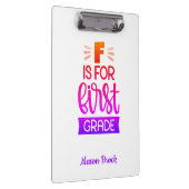 1年生おもしろいの学校のギフトパーソナライズされた品 クリップボード (右)