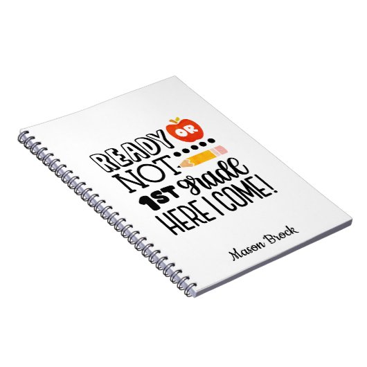 1年生おもしろいの学校のギフトパーソナライズされた品 ノートブック (右側)