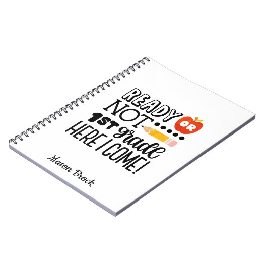 1年生おもしろいの学校のギフトパーソナライズされた品 ノートブック (左側)