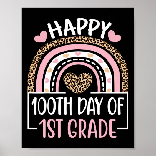 1年生おもしろい100日の学校先生 ポスター (正面)