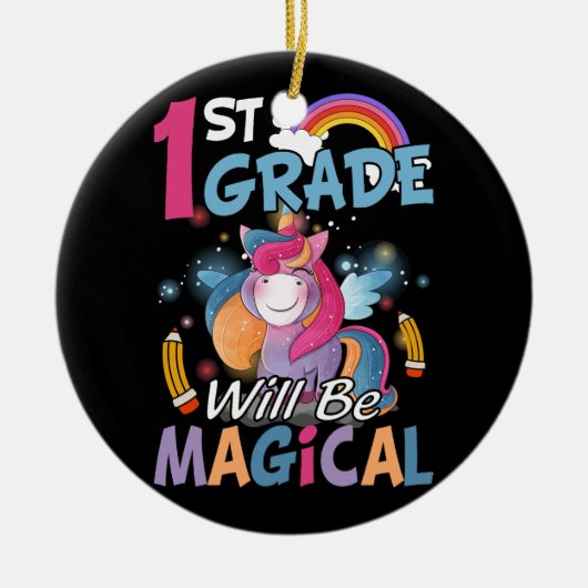 1年生が魔法のかわいいユニコーン・ロック1st セラミックオーナメント (正面)