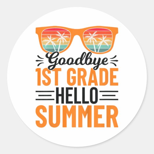 1年生こんにちは夏3 ラウンドシール (正面)