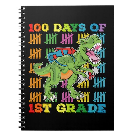 1年生になって100日目のティラノサウルス恐竜学校 ノートブック (正面)