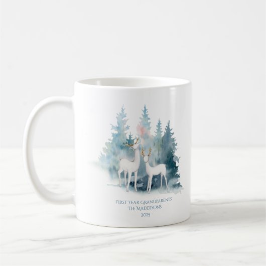 1年生のおじいちゃん森の鹿 コーヒーマグカップ (左)