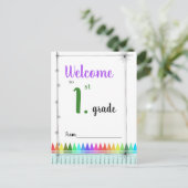 1年生のはがきにへようこそ インビテーションポストカード (スタンド正面)