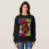 1年生のアフロユニコーンブラックDaをつぶす準備ができている スウェットシャツ (正面フル)