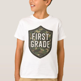 1年生のカモフラージュ柄デザインTシャツ | 学校 Tシャツ