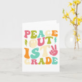 1年生のグーループな卒業おめでとう！学校最後の日 カード (黄色い花)